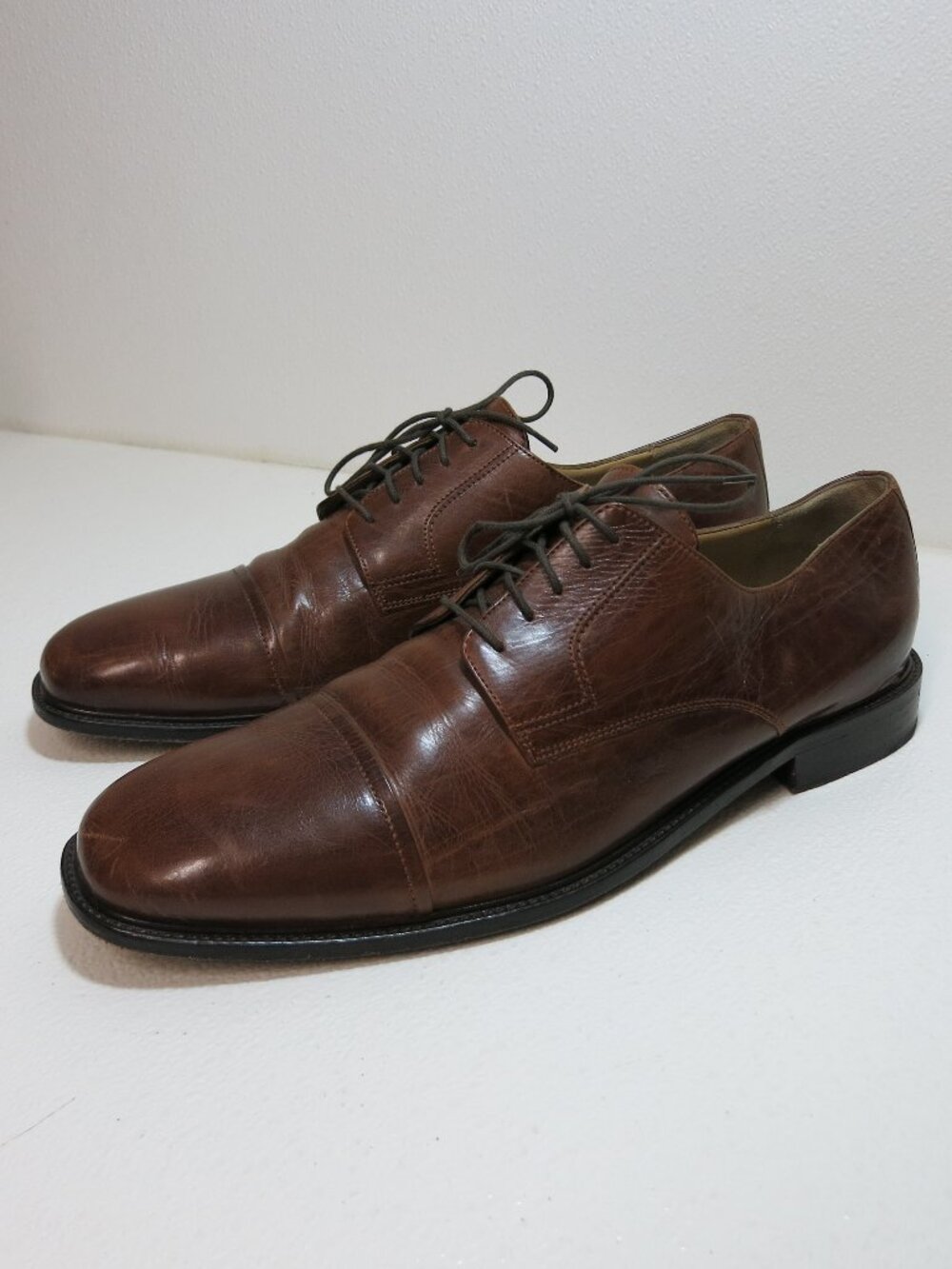 Johnston & Murphy Cap Toe Oil Tanned Leather Oxfords Men's Footwear Shoes 14 M